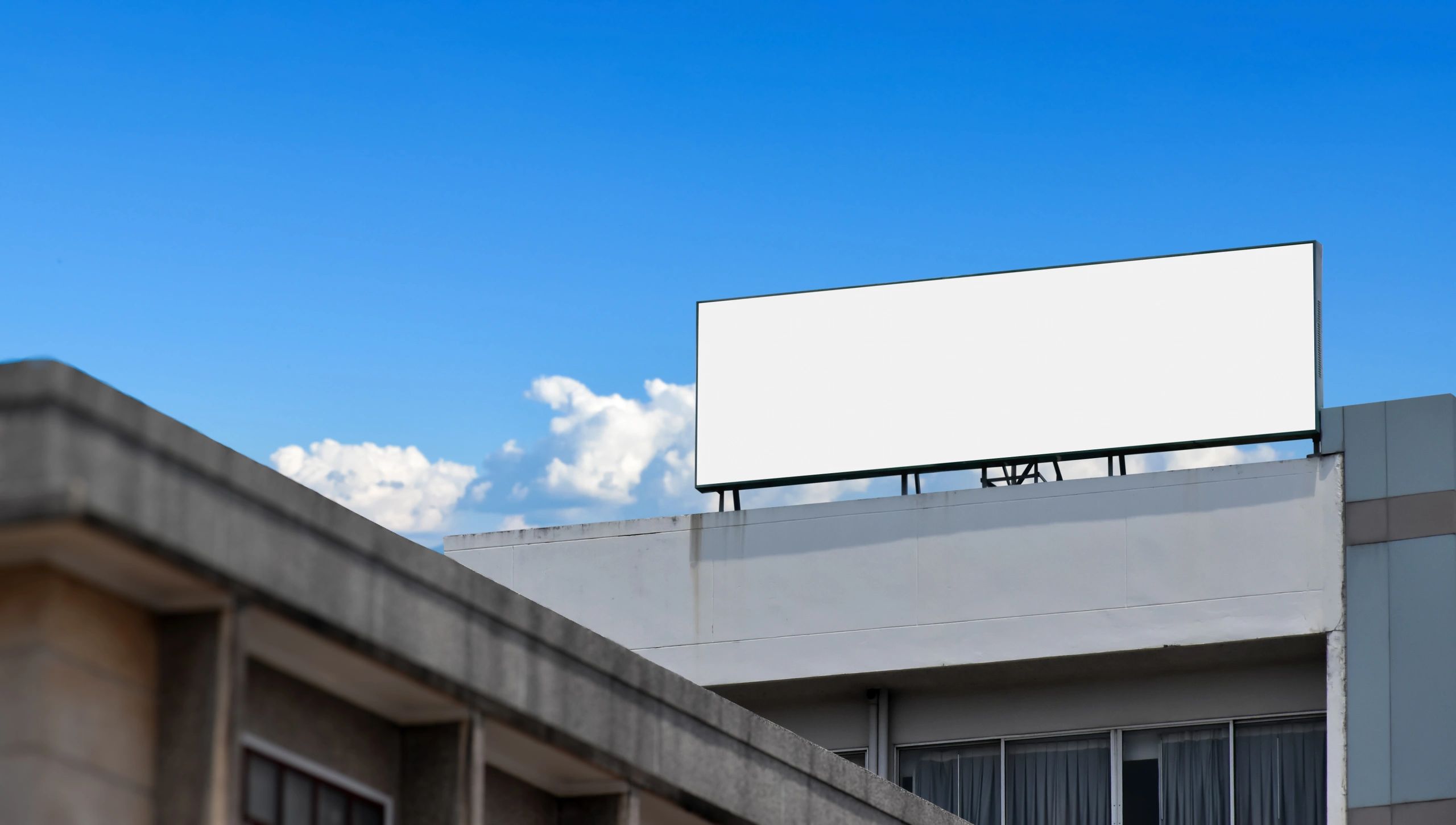 Large format billboard in city center