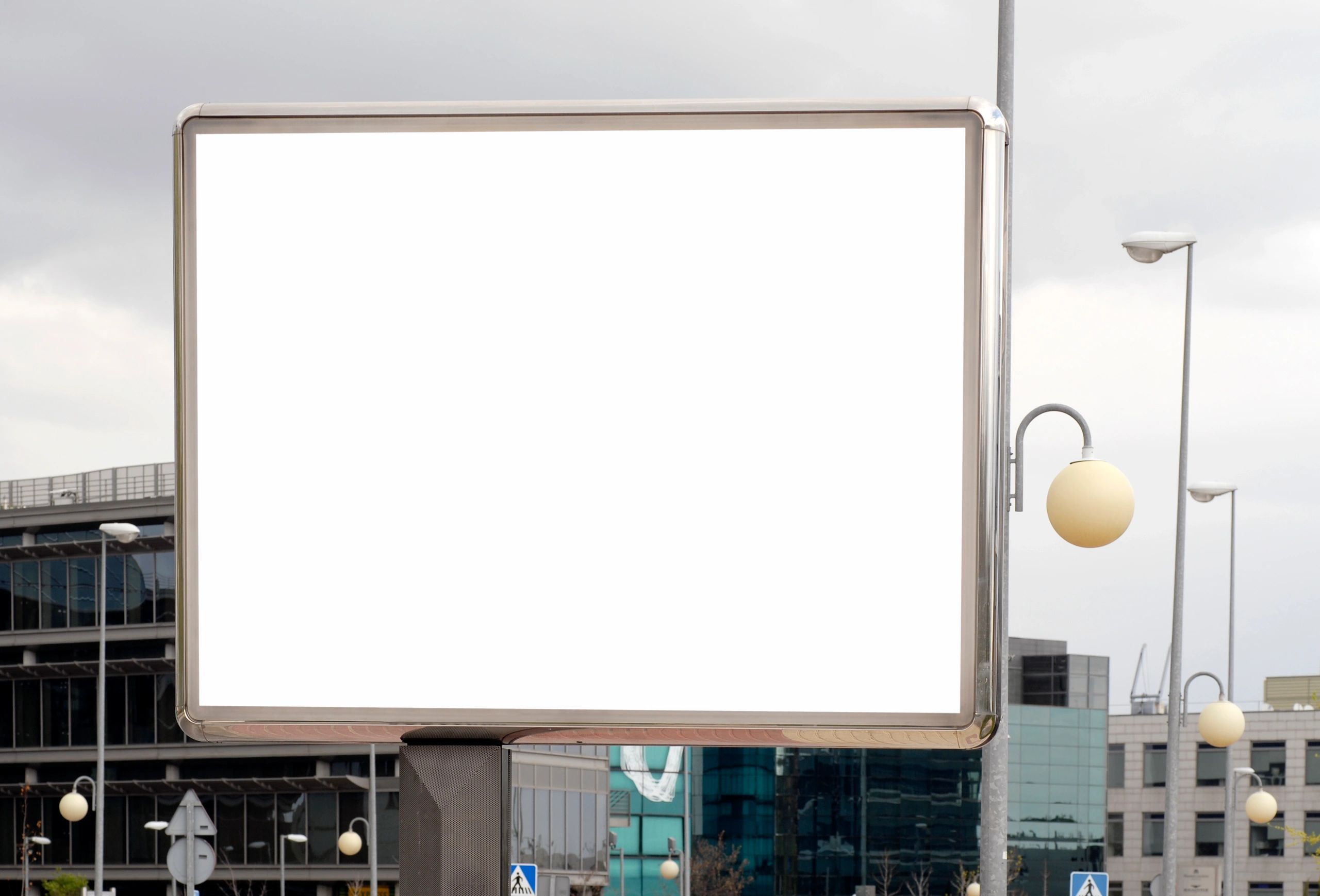 modern outdoor advertising billboard city